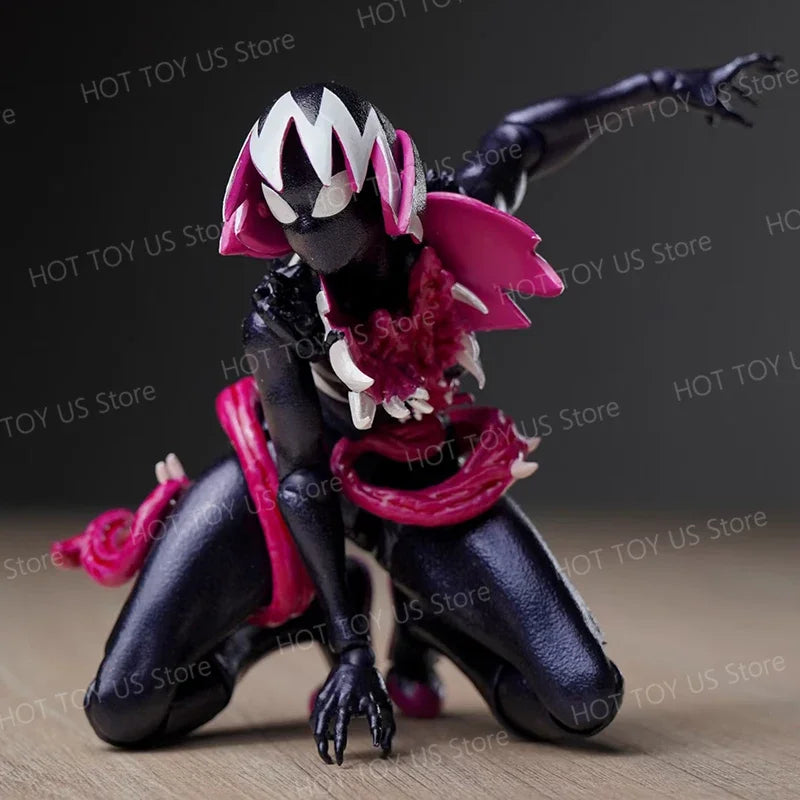 Venom Gwen Action Figures Anime Figurine Kaiyodo Amazing Yamaguchi Revoltech Statue Ko Model Gk Collection Kid Toy Gift