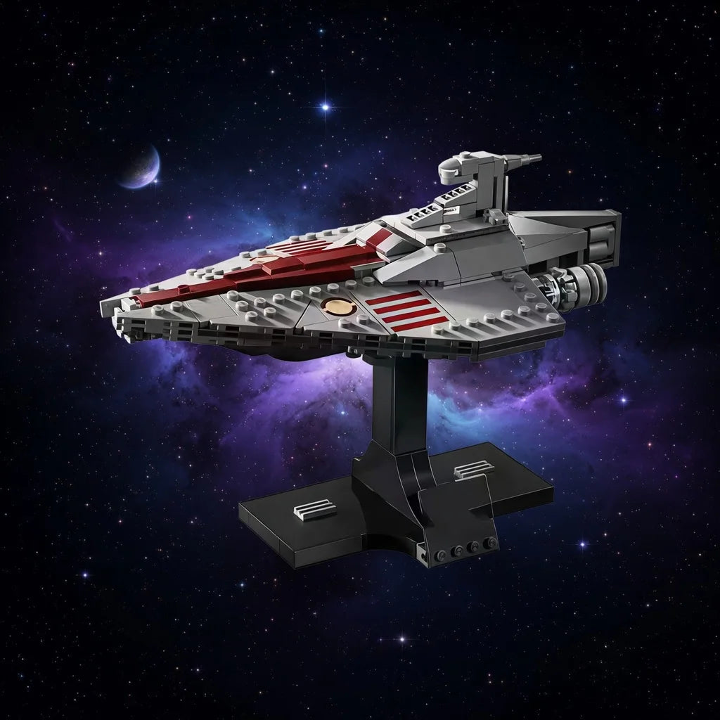 MOC Space Wars Ship Building Blocks Kit Compatible with 75404, Perfect Birthday Surprise Gift