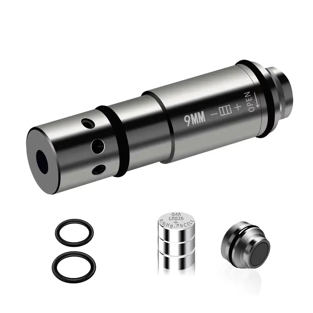 New 9mm Flat Head Gray Laser Bore Sight Toy Red Dot Training 2MW Laser Adult Outdoor Sports Game Accessories Gift QG526