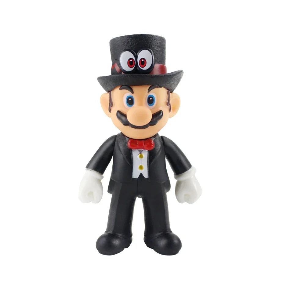 Super Mario Bros Cartoon Dolls Model Birthday Gift Anime Figures Luigi Yoshi Mario Creative Collectible Model Toys.*