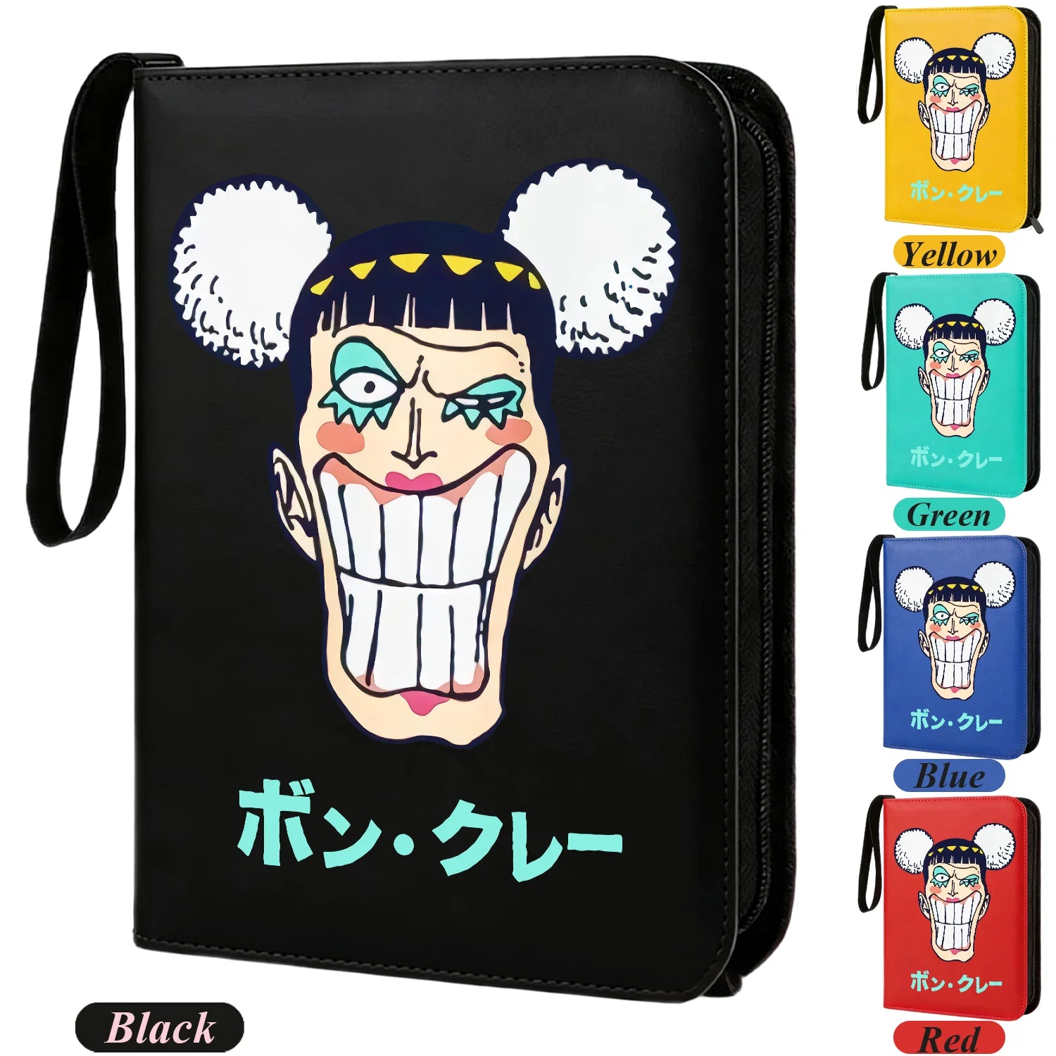 ONE PIECE Card Album Anime Collectible Book Binder 4 Card Slot Collectible Game Cards Binder Holder Zipper Gifts Toys