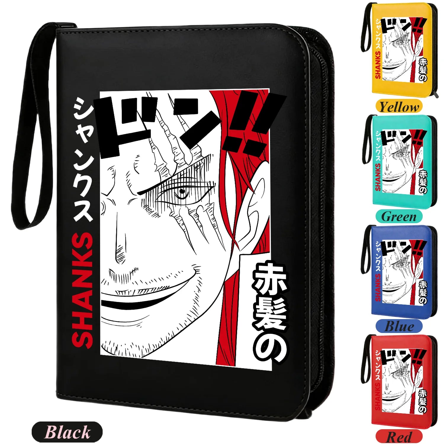 ONE PIECE Card Album Anime Collectible Book Binder 4 Card Slot Collectible Game Cards Binder Holder Zipper Gifts Toys