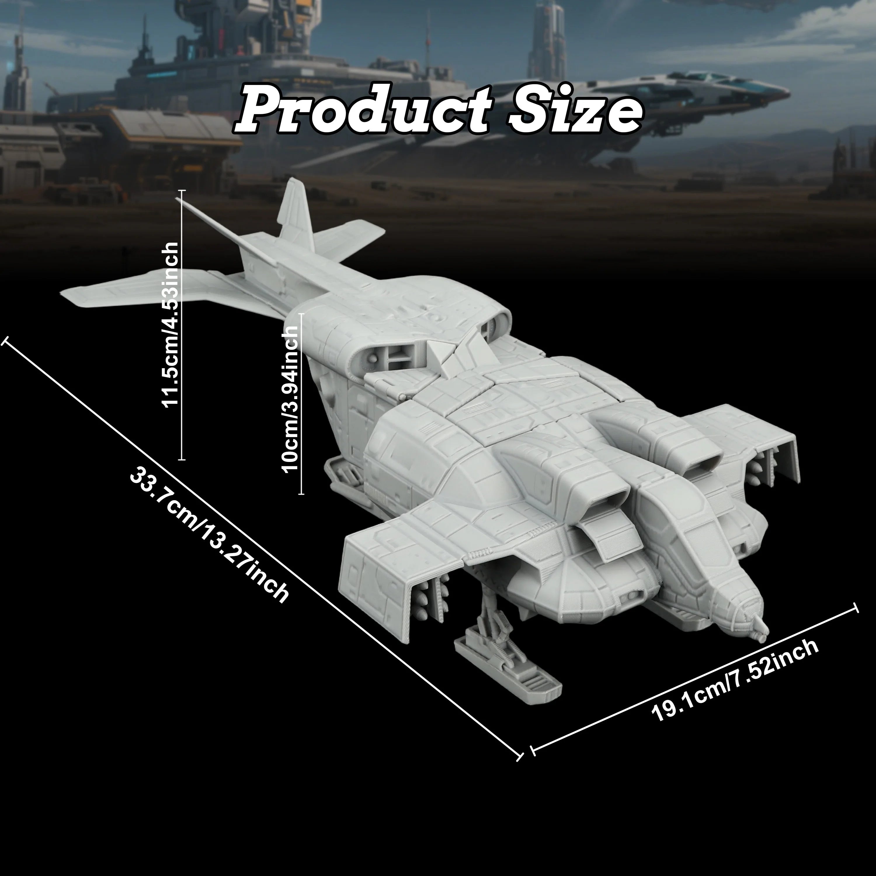 Sci-Fi Spaceship Tabletop Terrain Miniature | TRPG Starship Model for TTRPG Exploration, Collection & Creative Storytelling