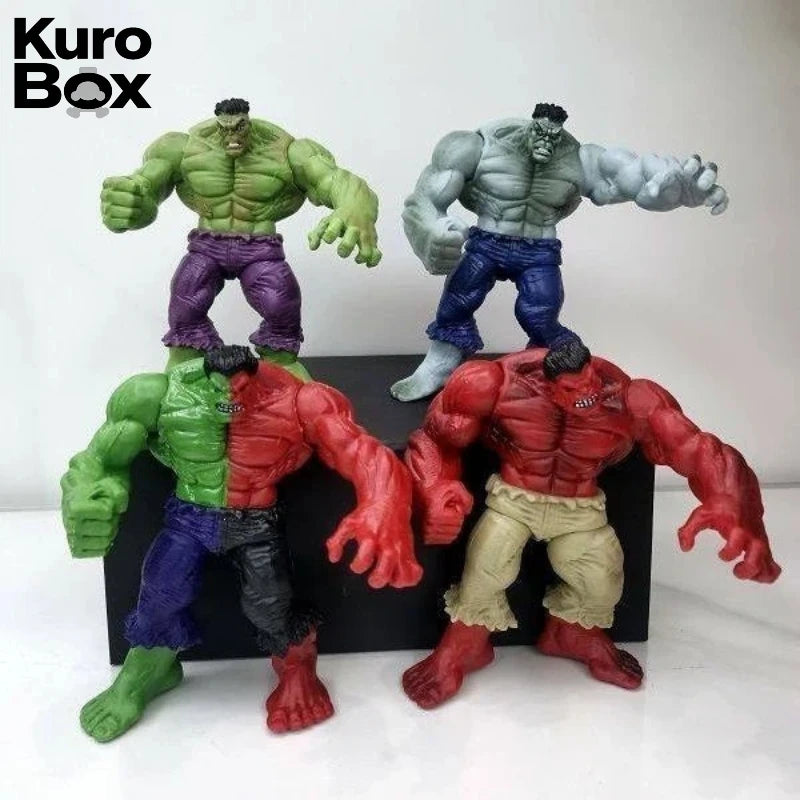 Avengers Hulk Variant Action Figures 4 Pack Green Red Gray Compound Collectible Model Dolls Superhero Statues Boys Birthday Gift