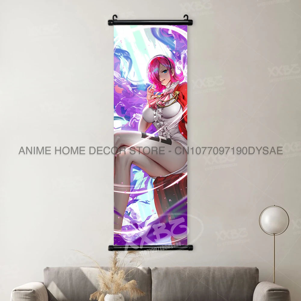ONE PIECE Posters Anime Monkey D. Luffy Hanging Painting Yamato Scrolls Picture Nico Robin Home Decor Wallpaper Canvas Wall Art