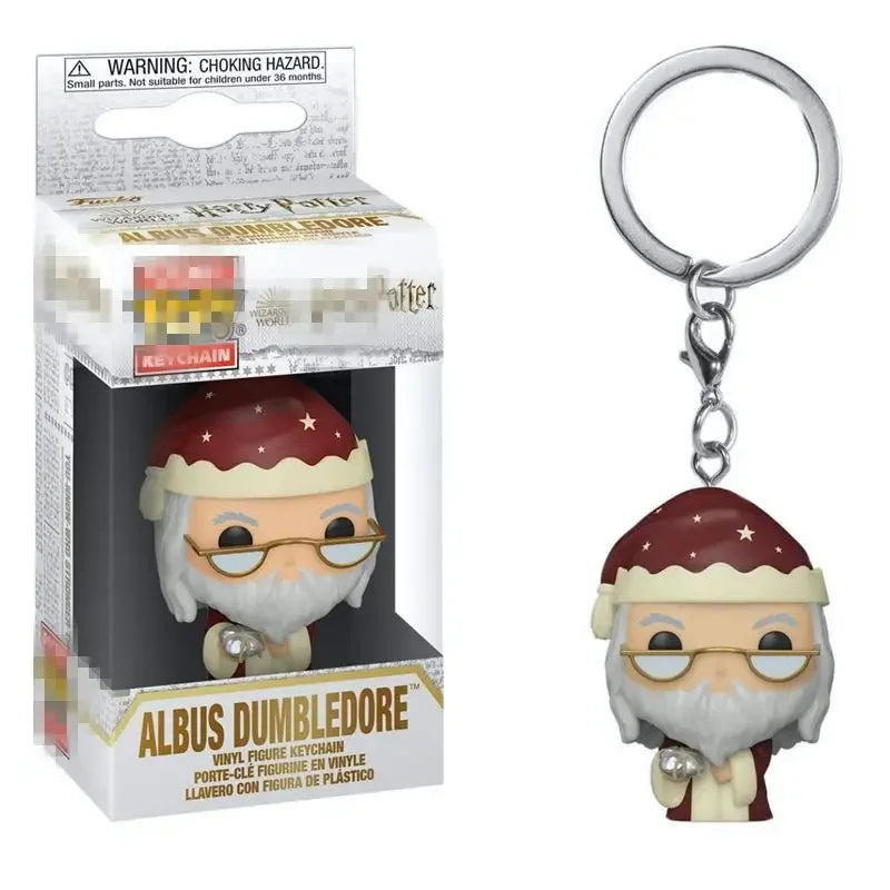 Funko POP Keychain Hermione Series Ginny Ron Hedwig Snape Fawkes Dementor Luna Pocket Pop Key Ring Chain Toy