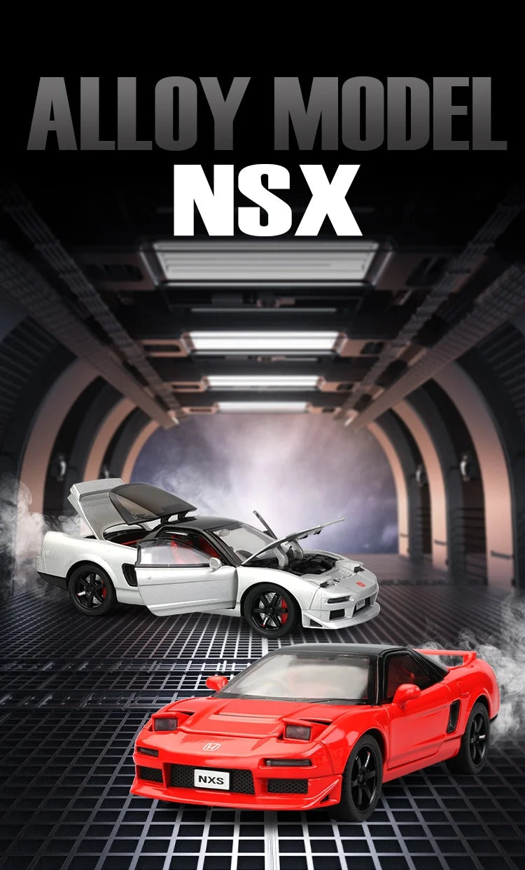 1:32 Honda Acura NSX NA1 Supercar Racing Sports Couple Alloy Metal Diecast Model Car Sound & Light Collection Simulation Gifts