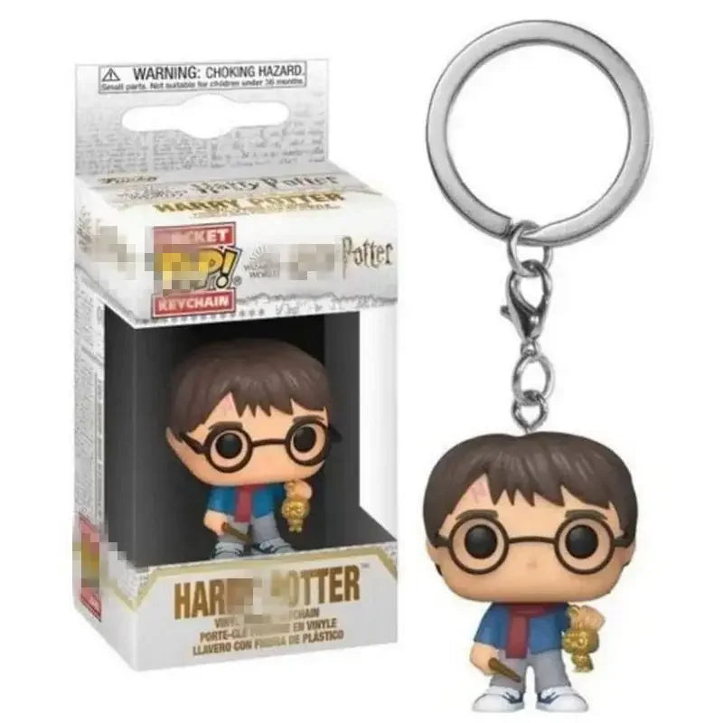 Funko POP Keychain Hermione Series Ginny Ron Hedwig Snape Fawkes Dementor Luna Pocket Pop Key Ring Chain Toy