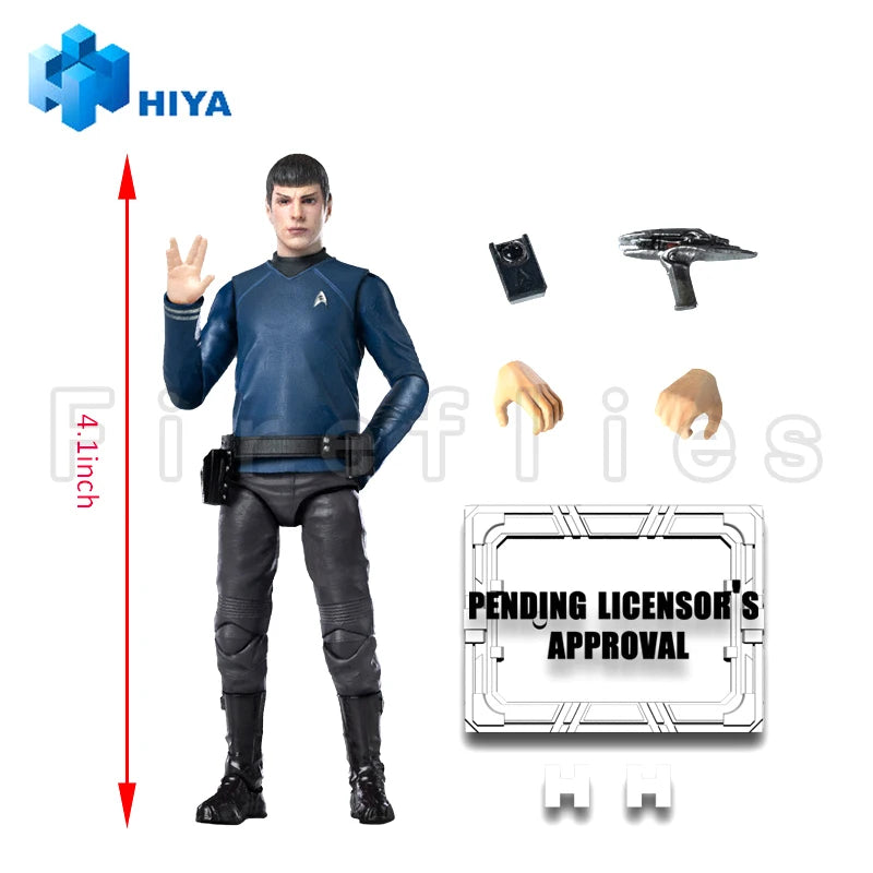 1/18 HIYA Action Figure Exquisite Mini Series STAR TREK 2009 Spock Anime Collection Model Toy
