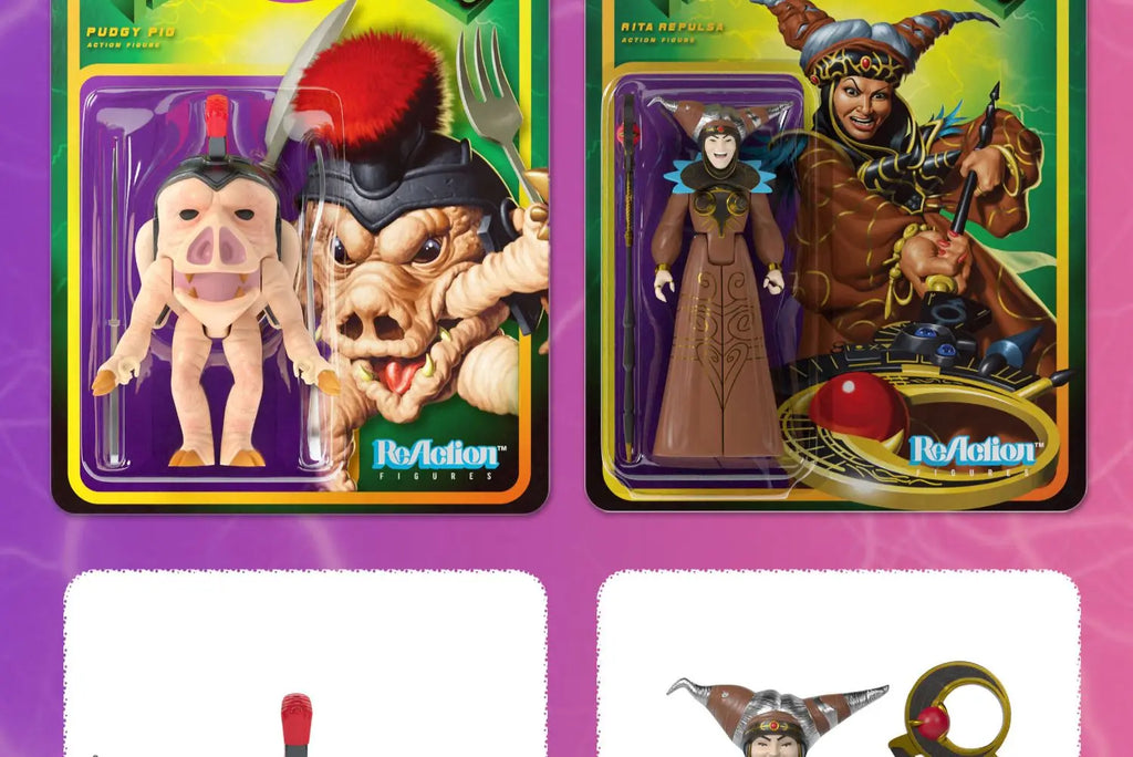 Super7 Mighty Morphin Power Rangers Carded Series 1 - Dragonzord, Red Ranger & Rita Repulsa Model Gift Set Toys