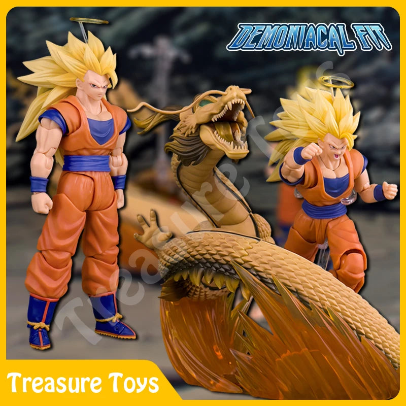 Demoniacal Fit Dragon Ball Super Saiyan 3 SSJ3 Son Goku Dragon Blaster Dragon Fist Burst Anime Action Figure Model Toys Gifts