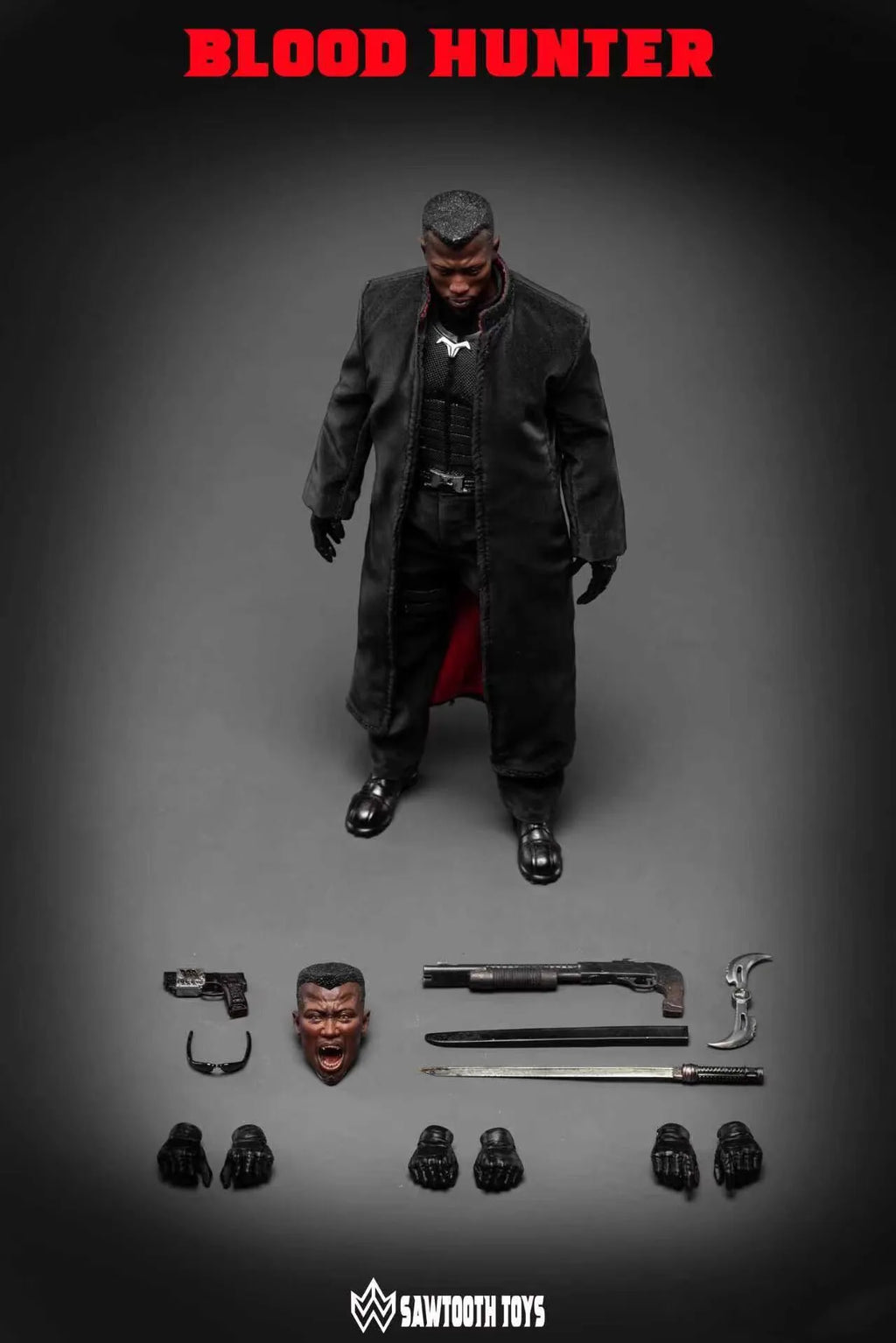 New Genuine Sawtooth Toys Action Figure Blood Hunter 1/12 Scale 6 Inch Collectible With Replaceable Heads Weapons Accessories
