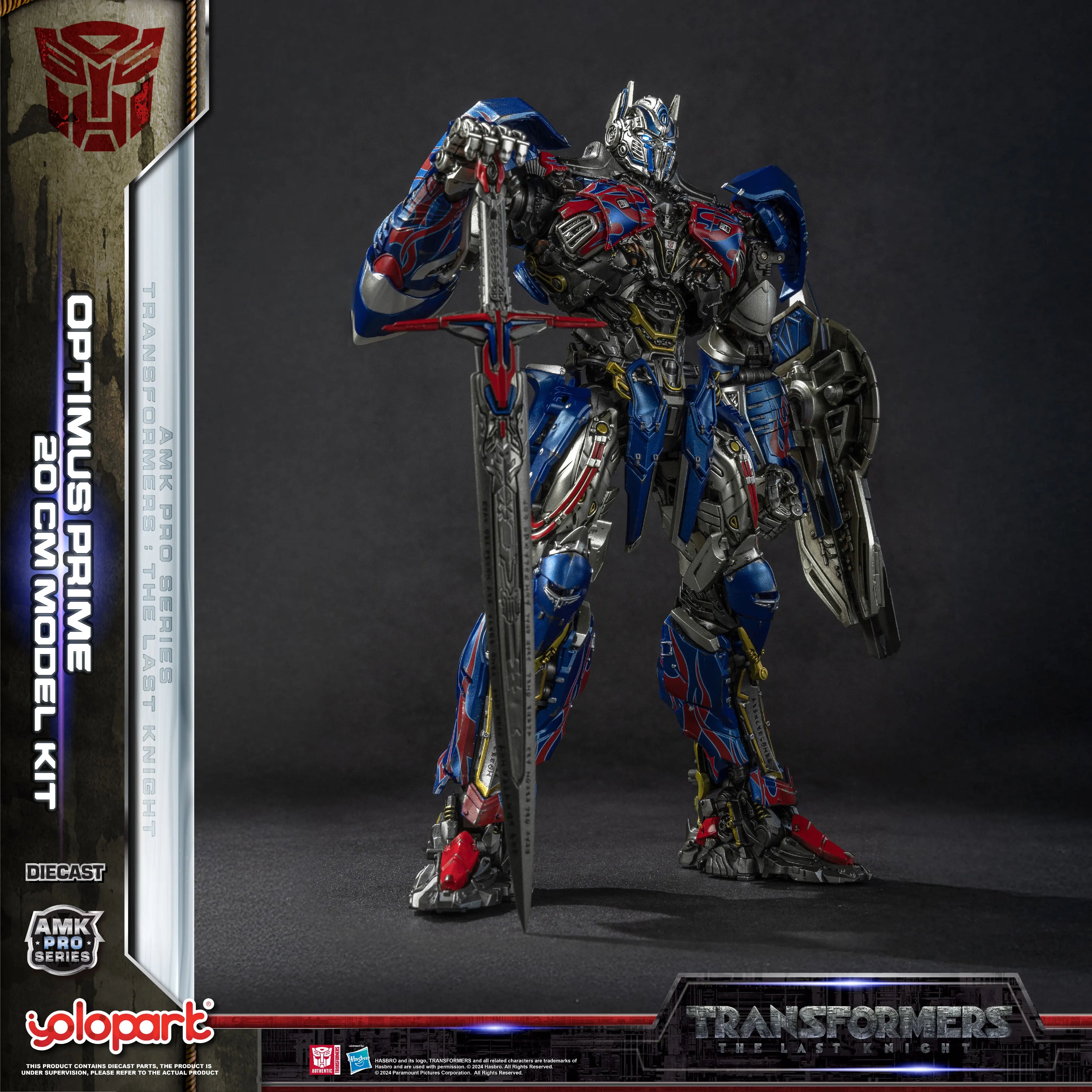 YOLOPARK Transformers Model: The Last Knight AMK PRO Series 20cm Optimus Prime Model Kit Action Figures Toy For Boy Men