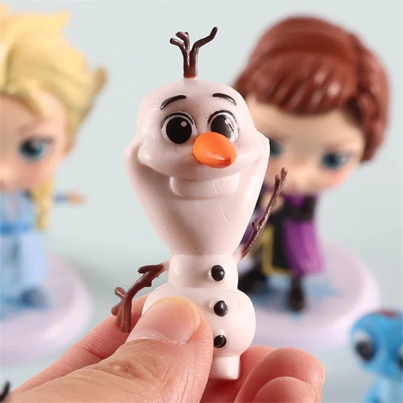 4Pcs Frozen Action Figures Set Princess Elsa Anna Fire Spirit Olaf Model Toys Collection Decoration Gift Toys For Kids