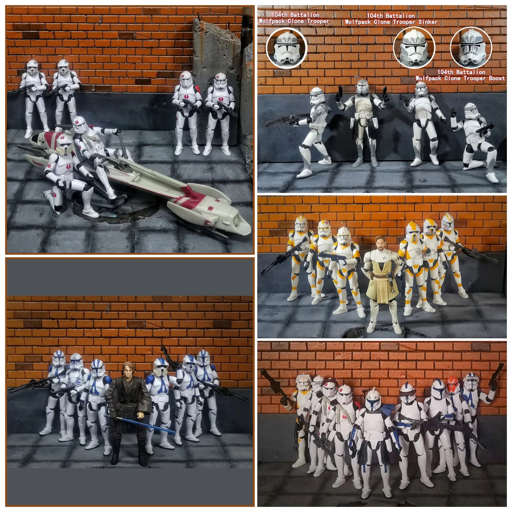 Star Wars 3.75 Inch Trooper 1/18 501st Legion Action Figure Hardcase REX Anakin Dogma Tup Toys Model Loose