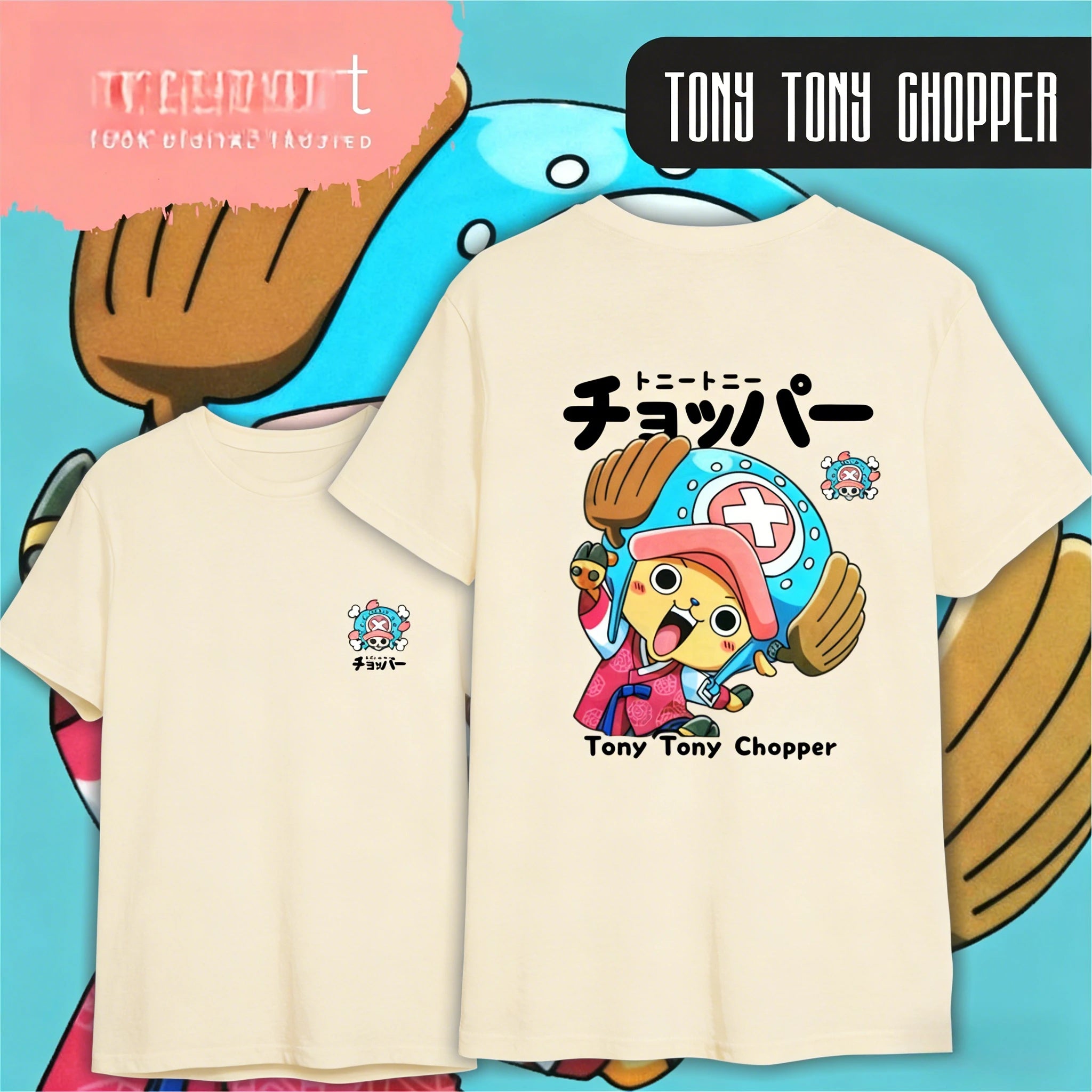 One Piece Chopper Cotton T-shirt 2026 Summer Kids/Men's Women's Fashion Casual Y2K Short Sleeved T-shirt Streetwear Unisex