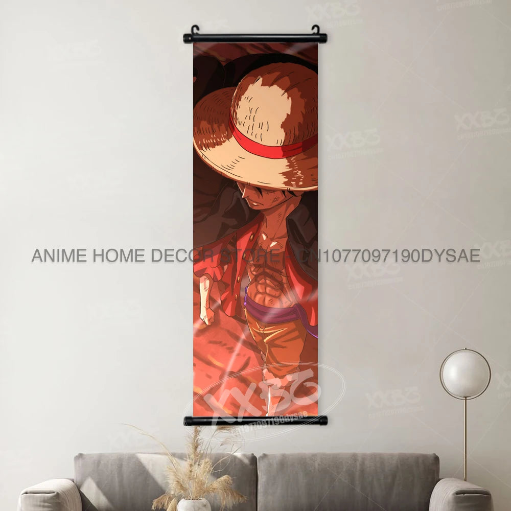 ONE PIECE Posters Anime Monkey D. Luffy Hanging Painting Yamato Scrolls Picture Nico Robin Home Decor Wallpaper Canvas Wall Art