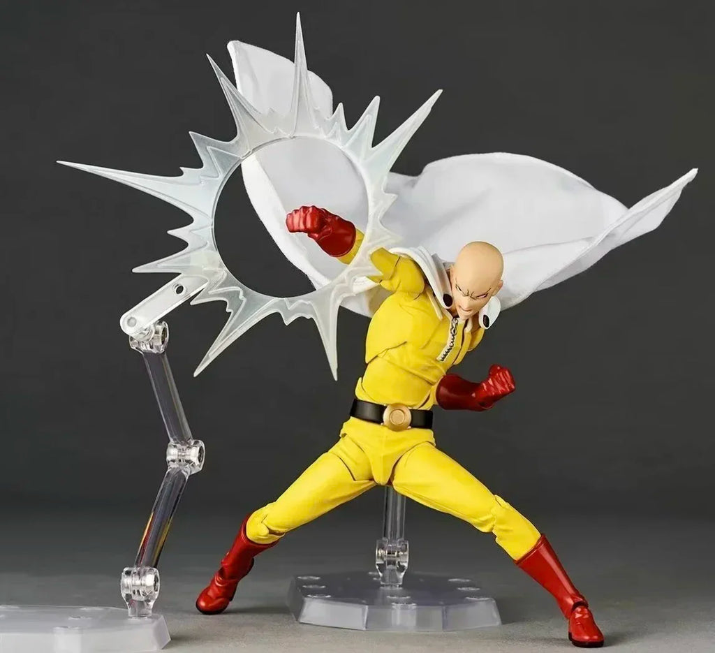 One Punch Man Saitama Amazing Yamaguchi Revoltech Saitama In Stock Anime Action Collection Figures Model Toys Gifts