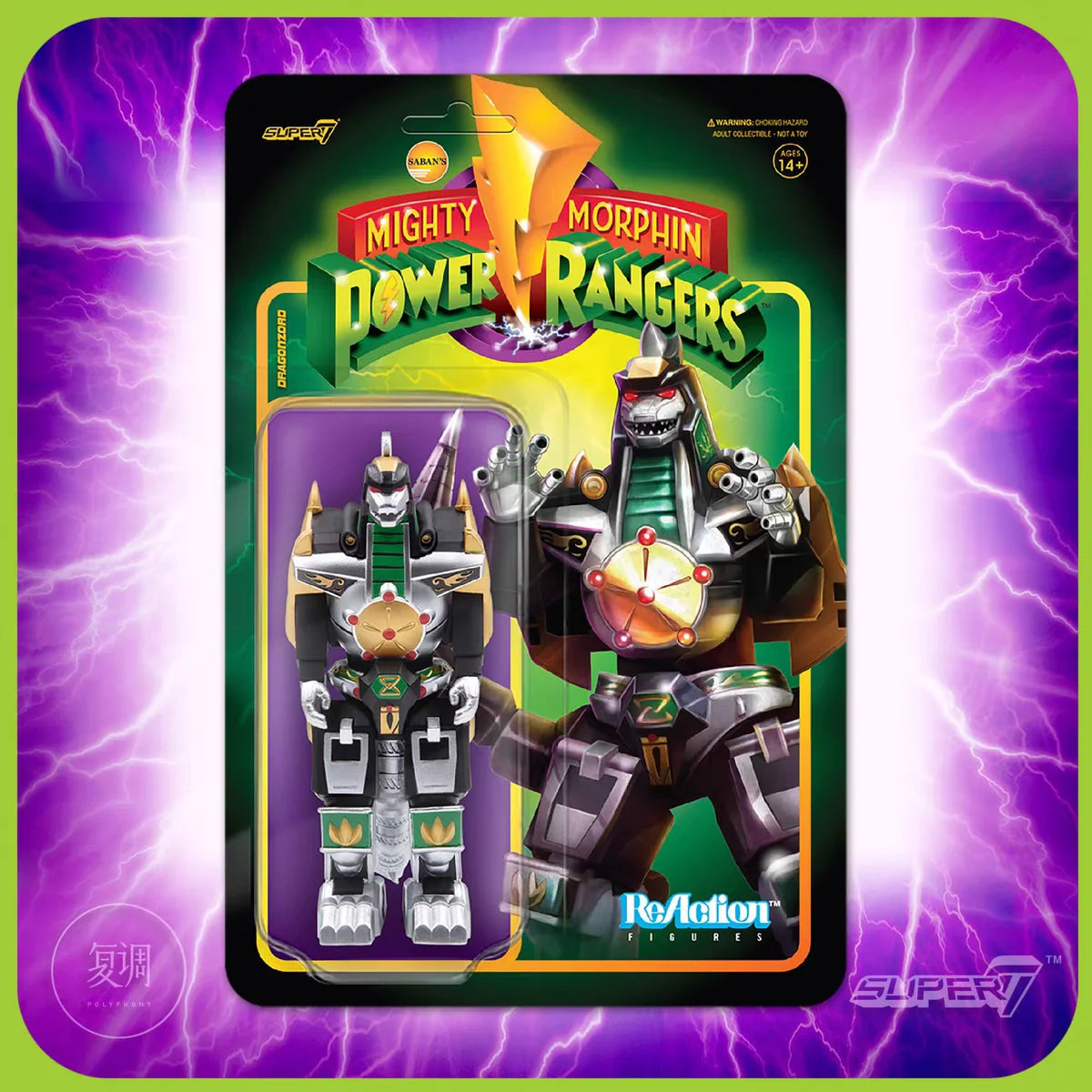 Super7 Mighty Morphin Power Rangers Carded Series 1 - Dragonzord, Red Ranger & Rita Repulsa Model Gift Set Toys