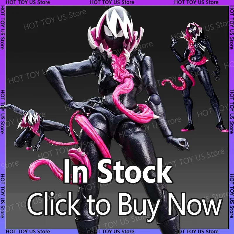 Venom Gwen Action Figures Anime Figurine Kaiyodo Amazing Yamaguchi Revoltech Statue Ko Model Gk Collection Kid Toy Gift