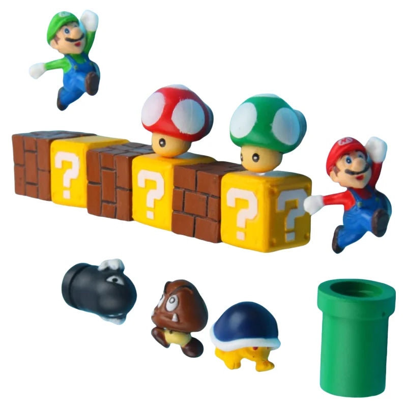 1 Set Japan Game Figure Super Mario Bros Fridge Magnets Refrigerator Stickers Ornament Luigi Yoshi Toad Mini Figurine Doll