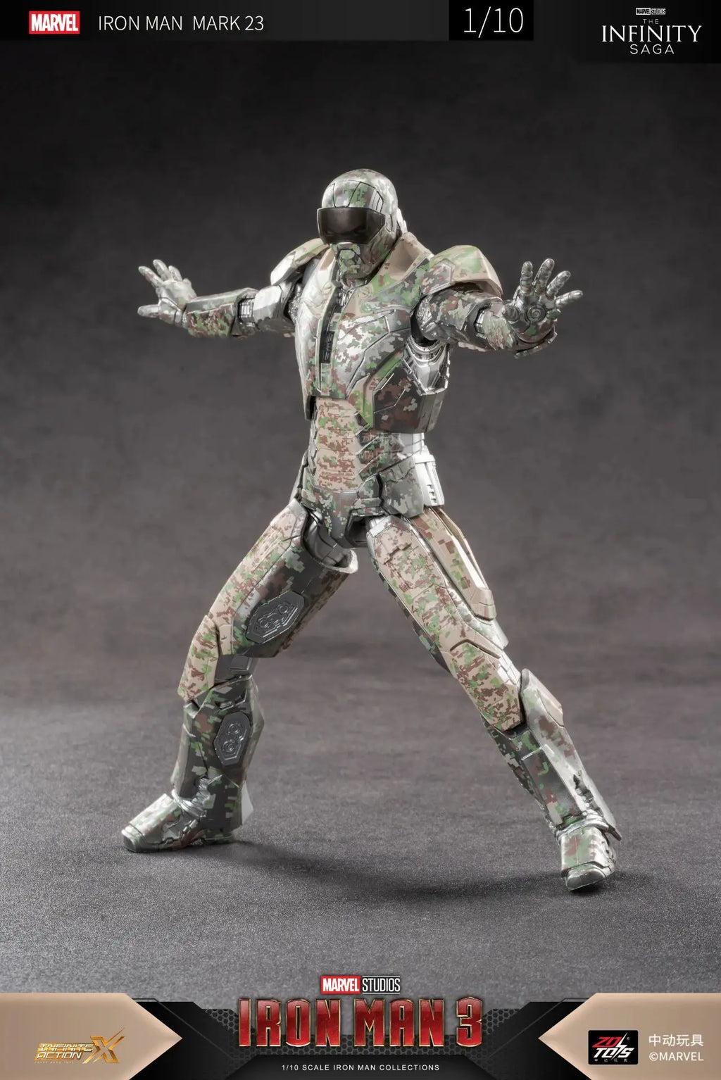 ZD Toys Marvel Avenger Iron Man Mark23 Shades Action Figure Collections Gift