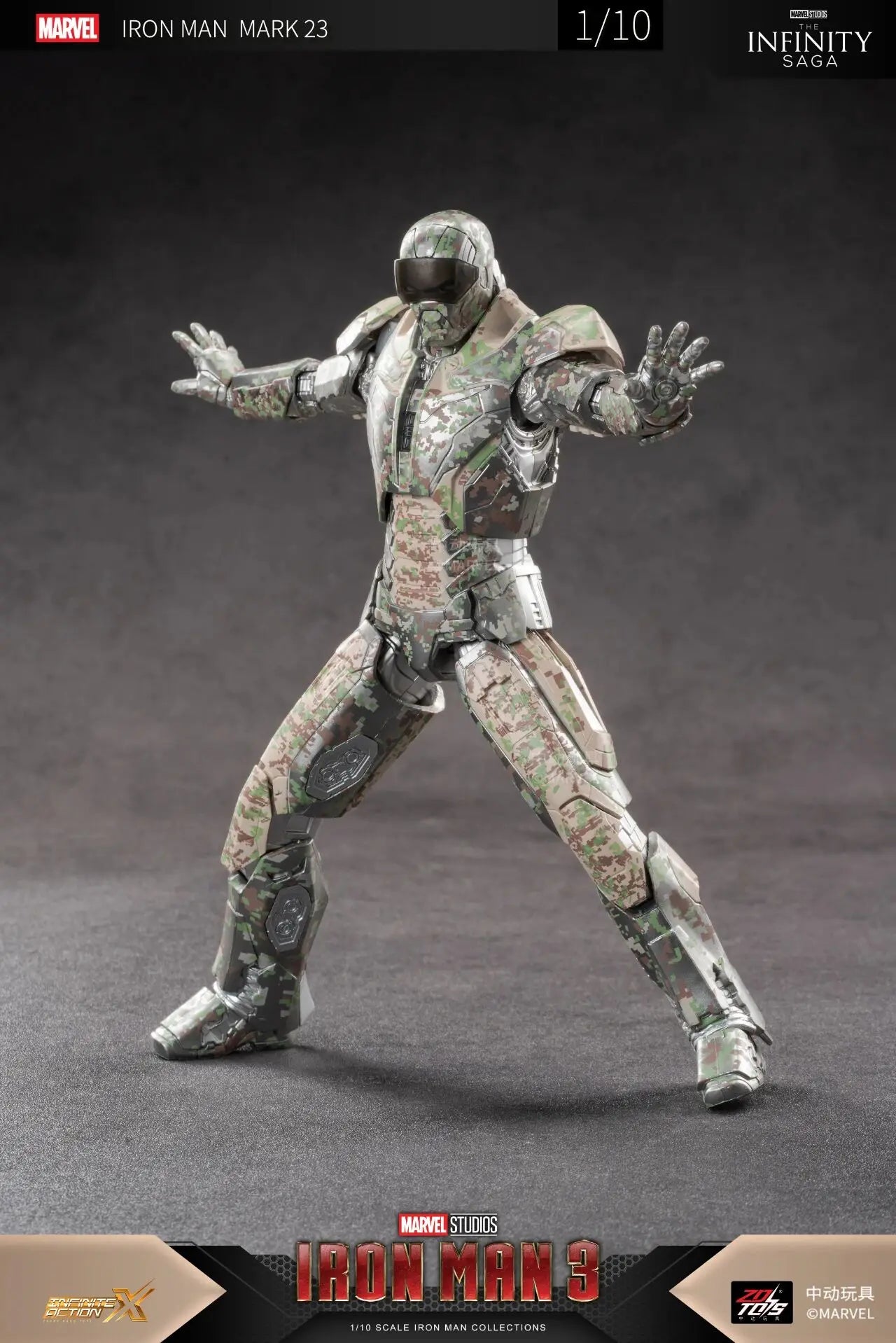 ZD Toys Marvel Avenger Iron Man Mark23 Shades Action Figure Collections Gift