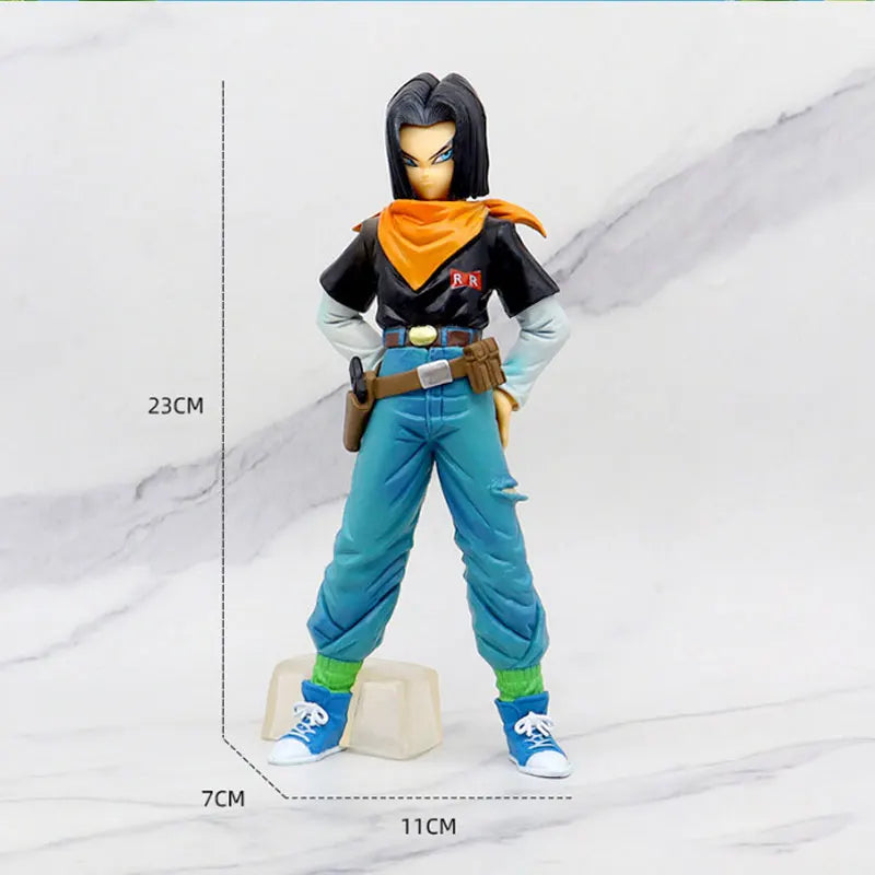 Anime Figurine Dragon Ball Z Android 17 18 Figure PVC Action Figures Statue Desktop Decoration Anime Peripheral Collection Toys