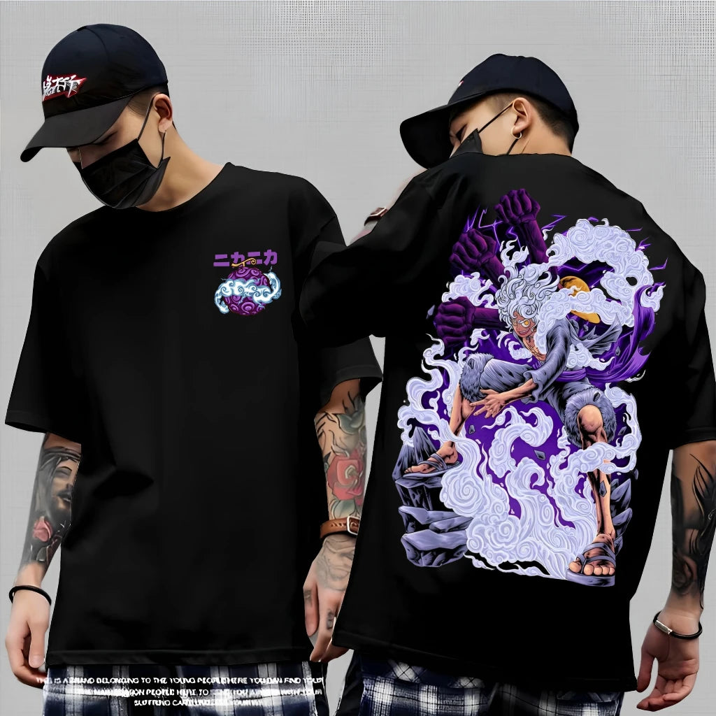 One Piece Anime Graphic T Shirt Men Summer 2026 Casual Short Sleeve Tee Loose Fit Streetwear Skull Crossbones Luffy Y2k Clothes