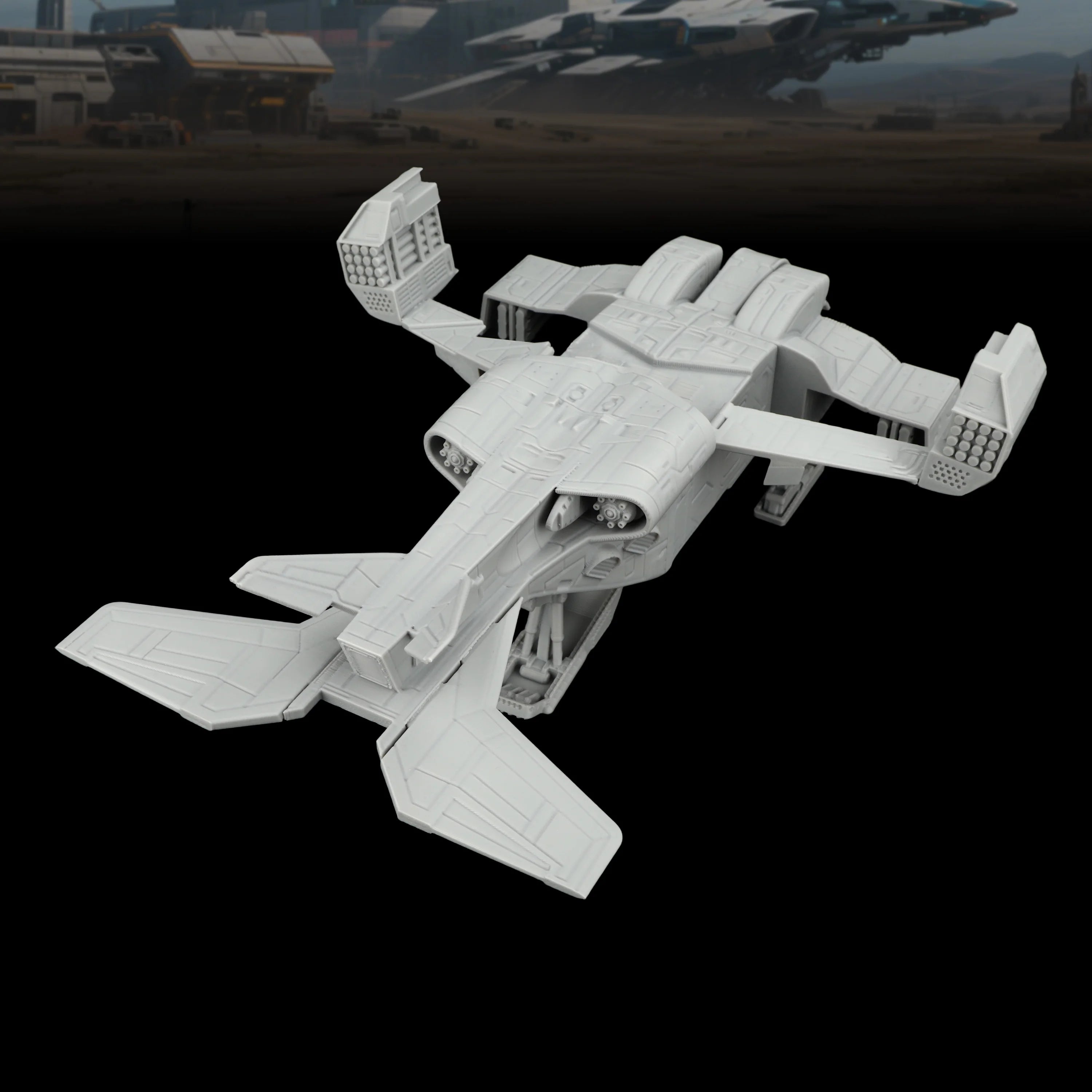 Sci-Fi Spaceship Tabletop Terrain Miniature | TRPG Starship Model for TTRPG Exploration, Collection & Creative Storytelling