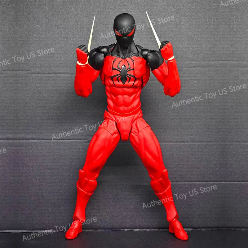 Mess Toys Spider Man Symbiote Spiderman Messtoys Black Suit Neighbor Scarlet Spider Anime Action Figure Gifts Toys