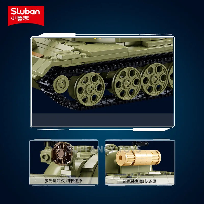 Sluban Military Tank Transport Helicopter Gunship Model Bricks Infantry Fighting Vehicle Weapon DIY Creative Building Block Toys