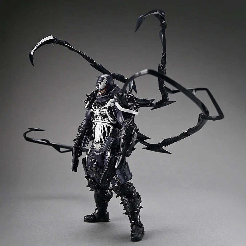 Agent Venom Action Figure Kaiyodo Revoltech Figurine Marvel Pvc Movable Collection Eugene Thompson Ko Model Toy Gfit