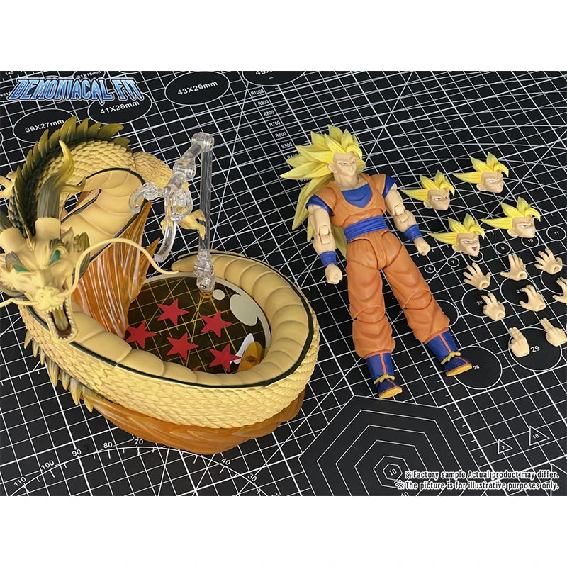 Demoniacal Fit Dragon Ball Super Saiyan 3 SSJ3 Son Goku Dragon Blaster Dragon Fist Burst Anime Action Figure Model Toys Gifts