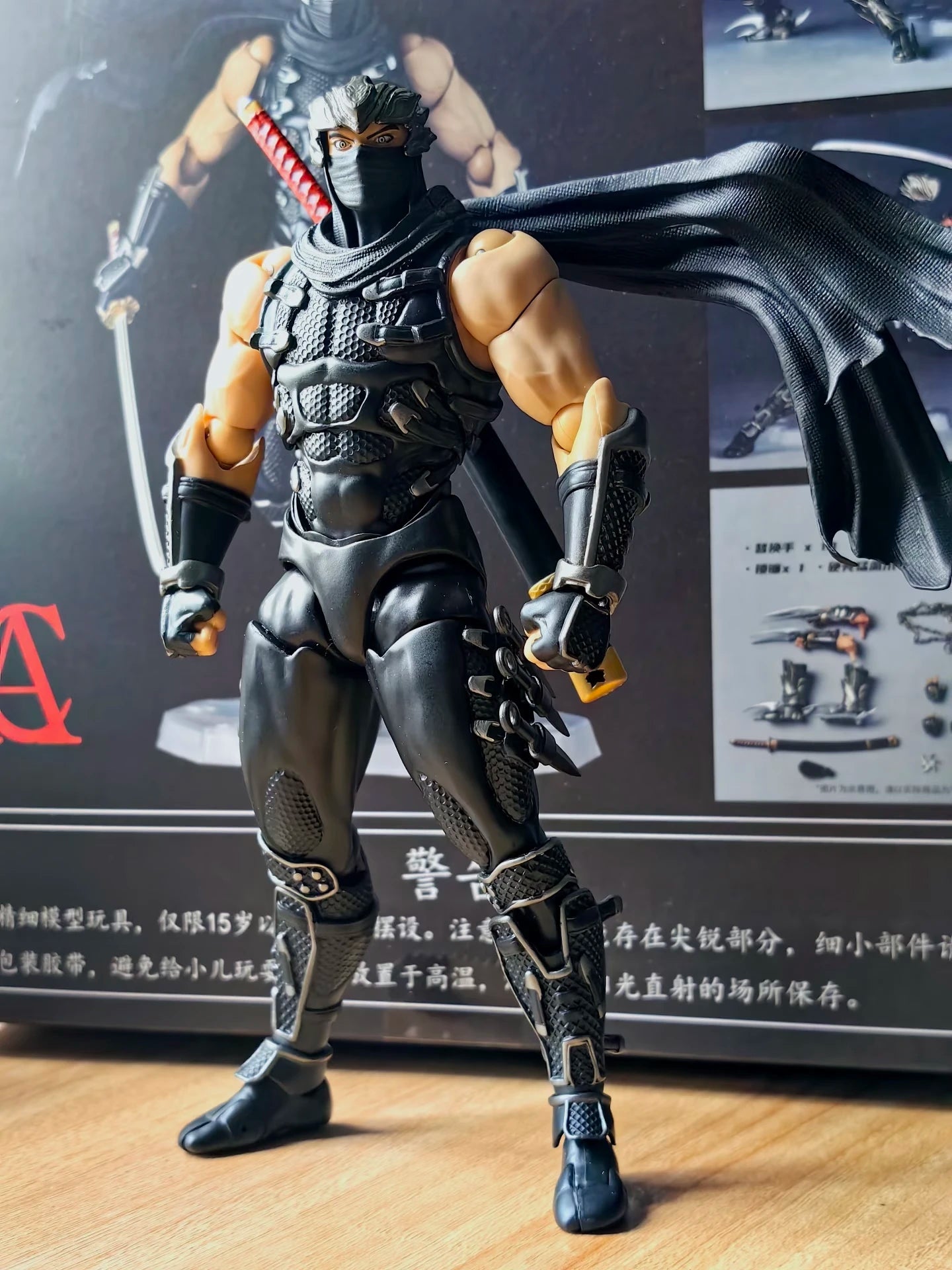 AC Factory Toys Ninja Gaiden Ryu Hayabusa Action Figures Kaiyodo Revoltech Figurine Ko Model Kids Gift Toys