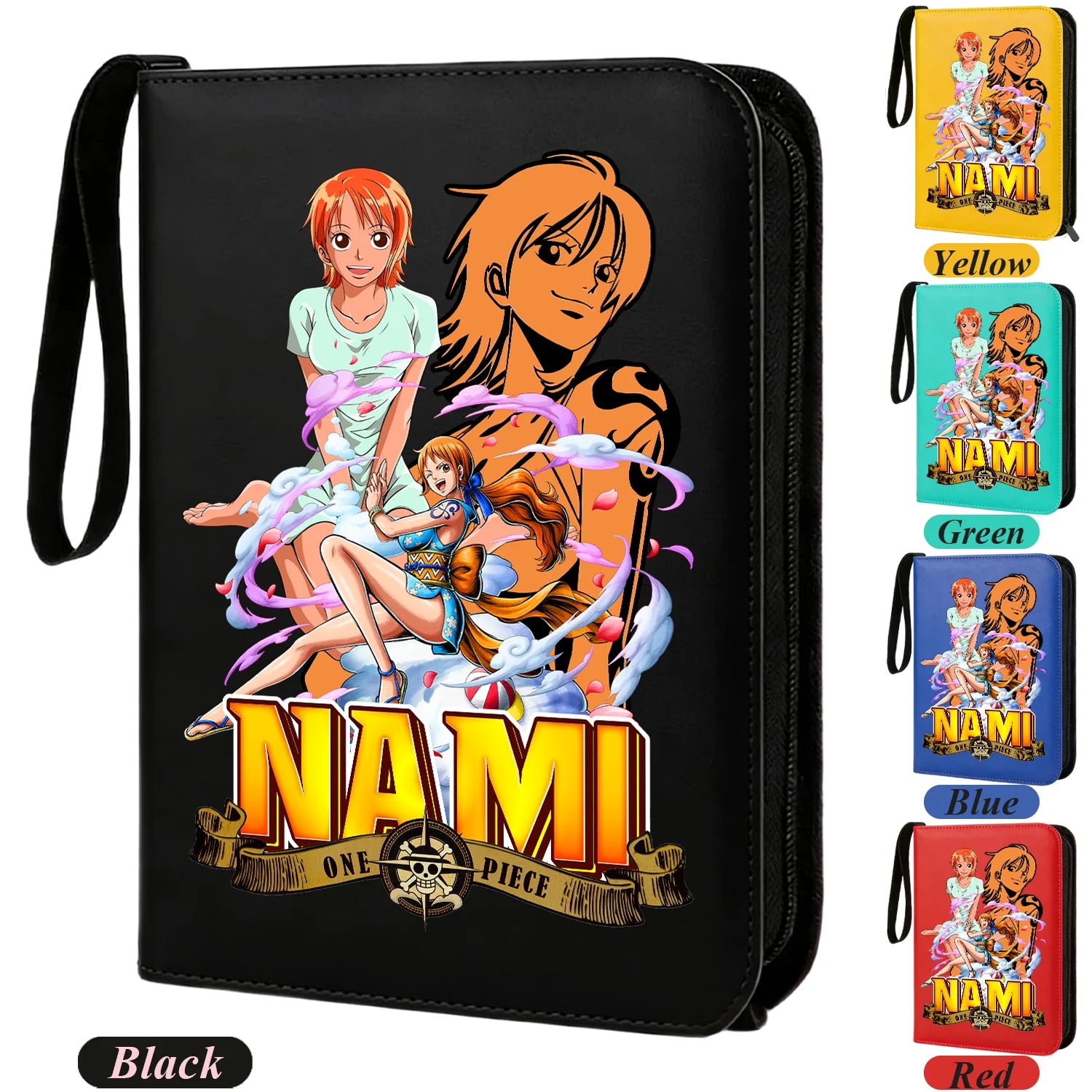 ONE PIECE Card Album Anime Collectible Book Binder 4 Card Slot Collectible Game Cards Binder Holder Zipper Gifts Toys