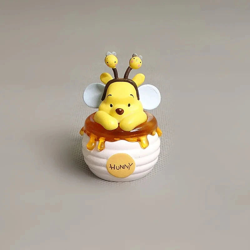 Anime Kawaii Winnie the Pooh Action Figure Doll Model Collectible Tide Play Cartoon Cake Home Party DIY Decoration Kids Gift Toy