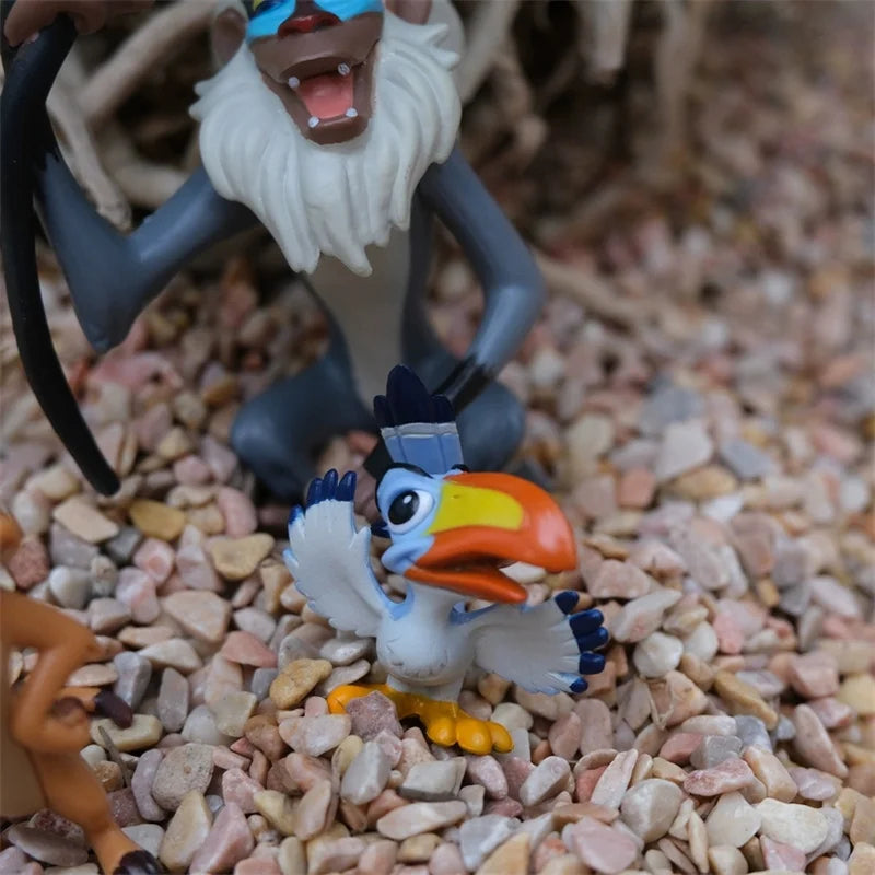Disney The Lion King Timon Zazu toucan Action Figure Dolls Toys Kids Christmas Gifts for Kids Collection PVC Model Desk Decora
