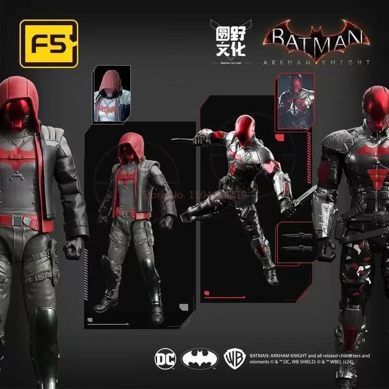 Batman Figure F5 Roundd Culture Batman Series Model Doll Arkham Knight Deathstroke Red Hood Desktop Model Toy Doll Festival Gift