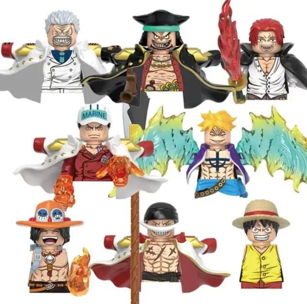 One Piece OP Luffy Sanji Zoro Nami Ace Monkey·D·Garp Anime Mini Man Figure