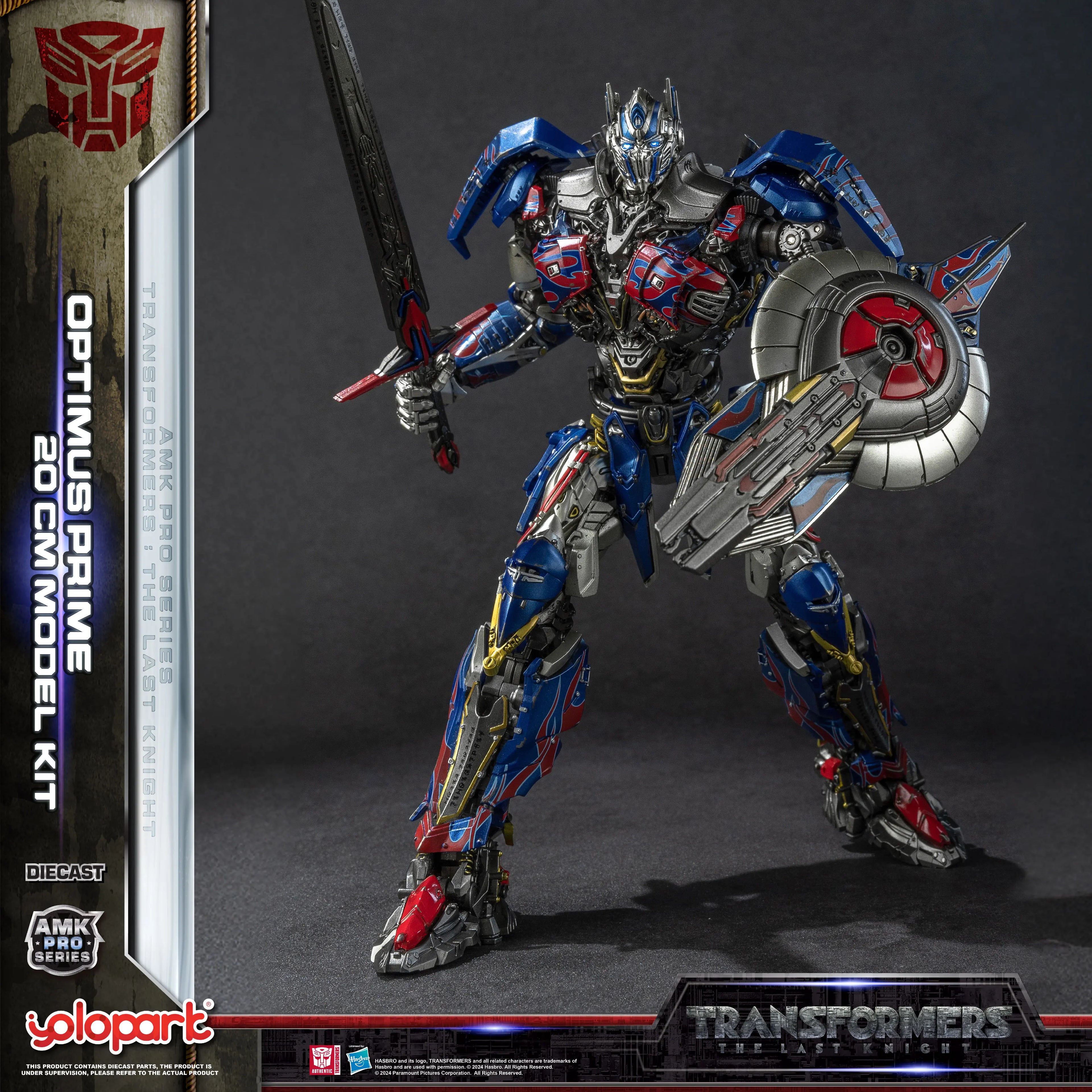 YOLOPARK Transformers Model: The Last Knight AMK PRO Series 20cm Optimus Prime Model Kit Action Figures Toy For Boy Men