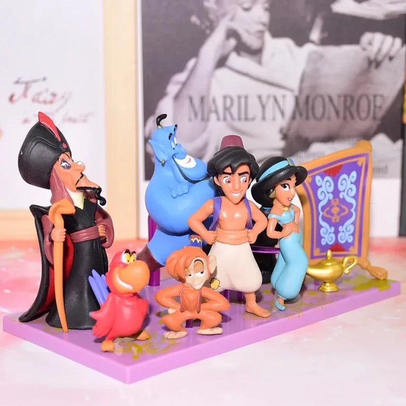 Disney Princess jasmine figure toy Evil Monkey Tiger Aladdin and His Lamp PVC Action Figure Model Toy Dolls