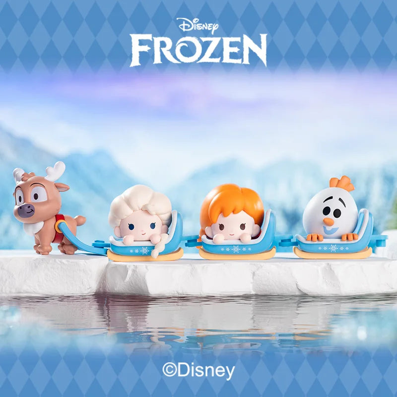 Frozen Elsa Anna Olaf Anime Peripherals Kawaii Cute Q Edition Surprise Blind Box Toy Tabletop Decoration Ornaments Holiday Gifts