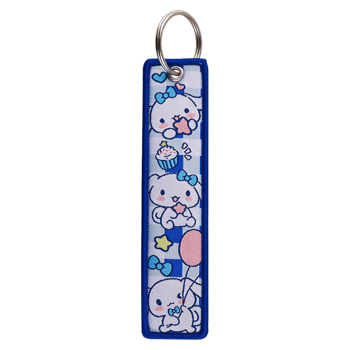 Sanrio Hello Kitty Melody Kuromi Embroidery KeyChain Key Tag Cars Backpack Chaveiro Keychain Keyring Accessories Toy Gift