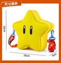 Super Mario Yellow Big Eye Star Backpack Girl Fashion Bag Student Crossbody Bag Anime Peripheral Backpack Birthday Gift