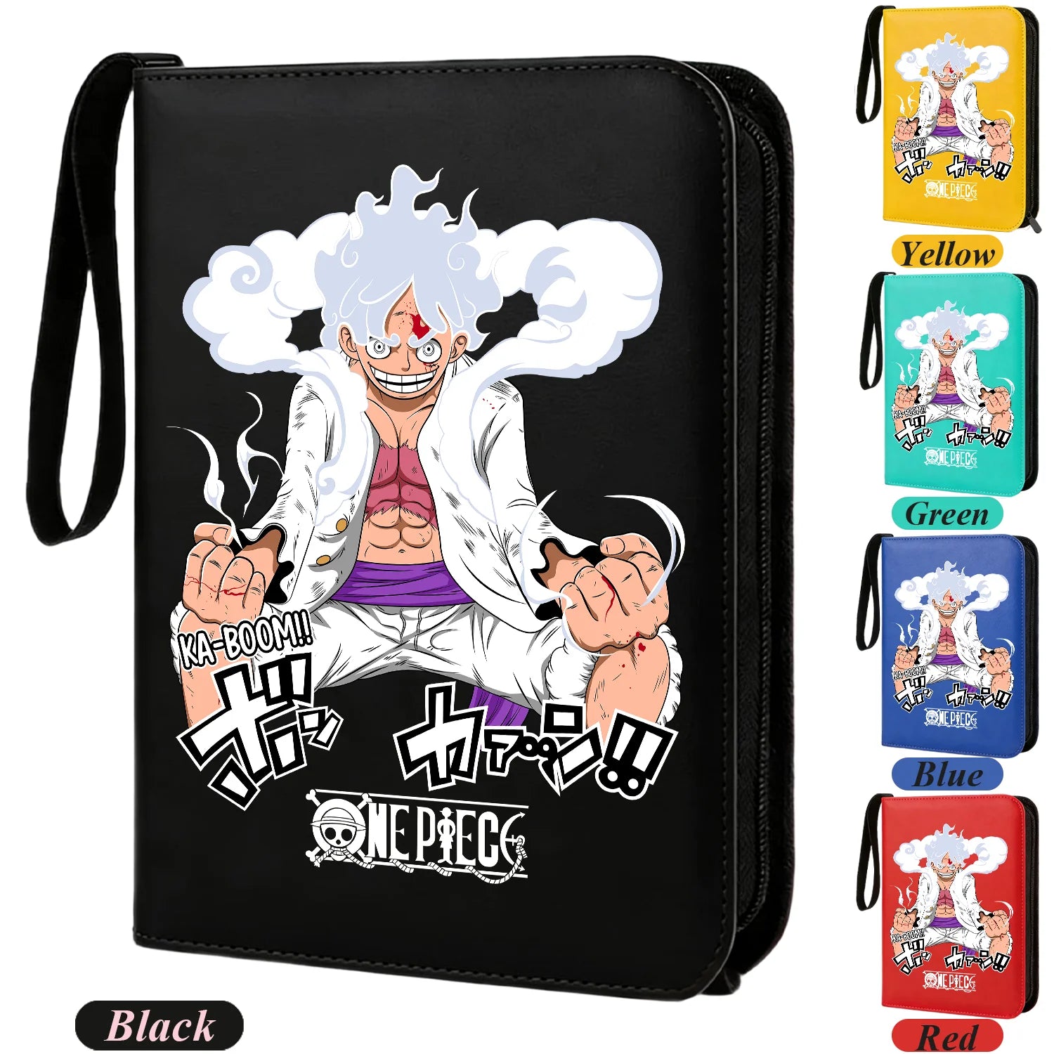 ONE PIECE Card Album Anime Collectible Book Binder 4 Card Slot Collectible Game Cards Binder Holder Zipper Gifts Toys