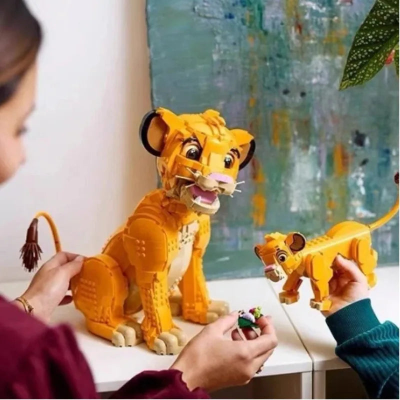 Disney The Lion King Classic Movie Series 29cm Simba Model Building Blocks Children's Boys and Girls Toy Gift Set