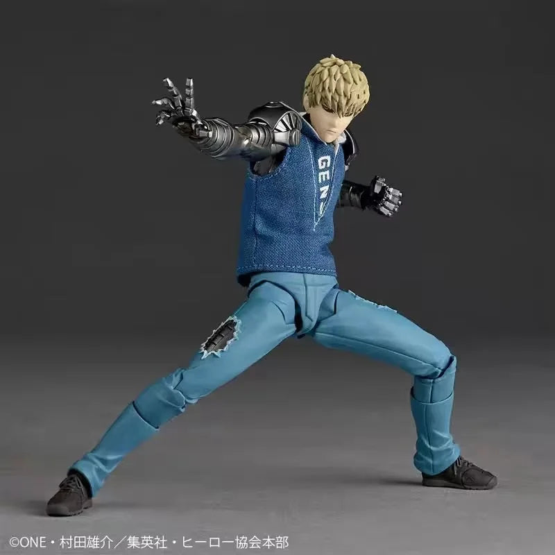 Kaiyodo Revoltech Amazing Yamaguchi One Punch Man Genos In Stock Anime Action Collection Figures Model Toys