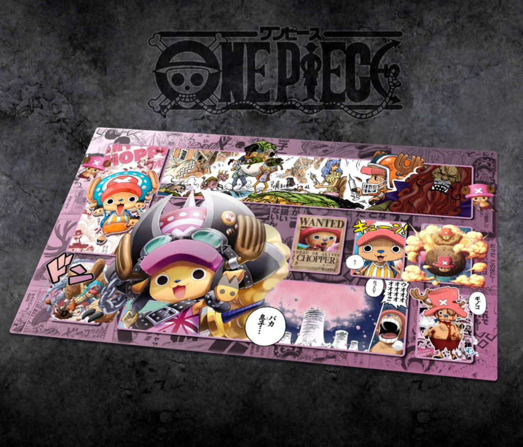 60*35cm Anime One Piece OPCG GAME Card PlayMat Comic Series New Four Emperors Teach Shankusu Buggy Luffy Chopper Collection Toys
