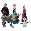 pop Disney 10cm Disney Frozen Queen Princess Elsa Anna Figure Model Toys Cake Gifts Home Decor Birthday Party 5PCS
